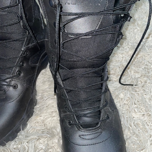 Propper Mens 13W Boots Black Lace up Zip side - Picture 4 of 13